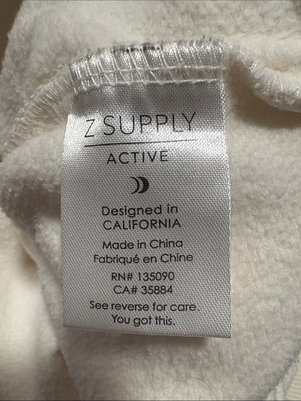 Z Supply Active Women's Cream Pullover - Cream